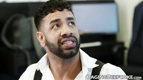 Mateo Zagal keeps his job by taking his beefy boss Jason Varios cock