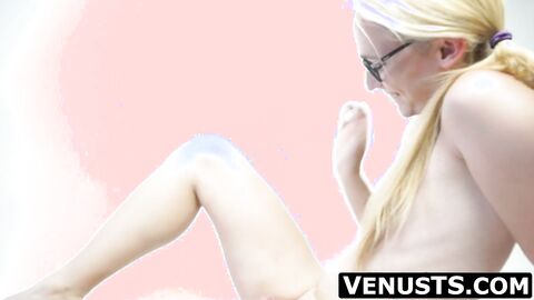 Glasses on Venus Lux's solo cum explosion