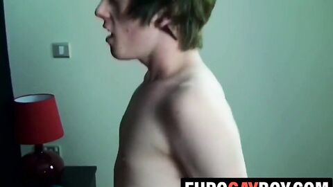 Homo sprays jizz while getting his tight ass pounded deep