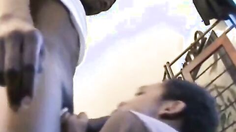 Black Boy Cums In Pretty Mouth - Interracial Gay Blowjob