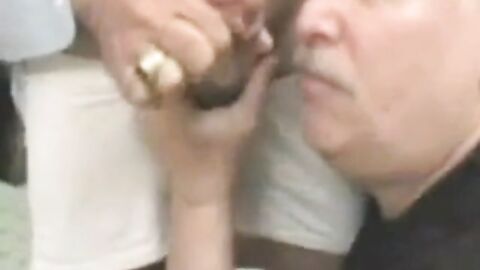 Mature Bear Daddy Sucks and Swallows