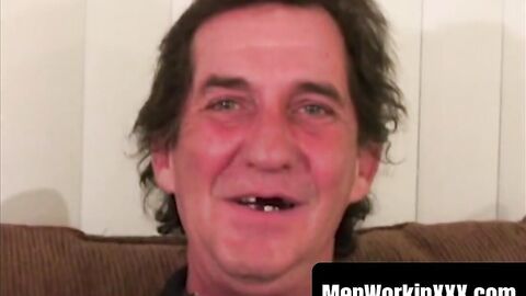 MenWorkinXXX.com - Average Joe with big belly masturbating solo on camera vigorously