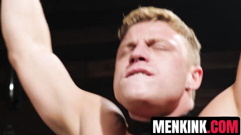 Dom Devin Franco inflicts severe agony into Logan Aarons ass hole