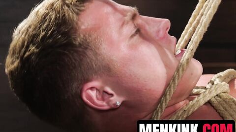 Dom Devin Franco inflicts severe agony into Logan Aarons ass hole