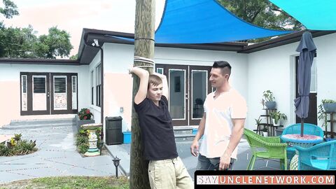 SayUncleNetwork.com - Stepdad drills twink's ass hard before spraying cum on his face