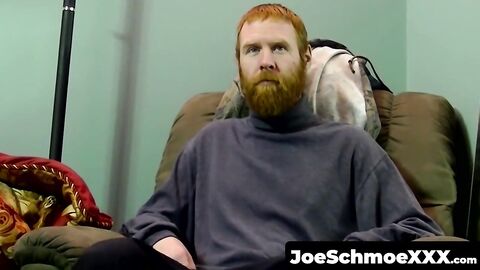 JoeSchmoeXXX.com - Ginger amateur with huge beard drained by mature gay's mouth