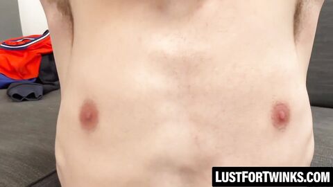 Sexy twink Jack Davis enjoys dick sucking party with mates