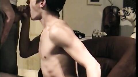 Young straight cutie moans as producer sucks him slow