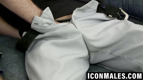 James bangs Aaron's tight ass after sucking