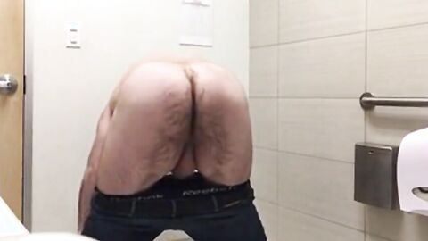 Hairy Daddy Bear Strokes His Meat