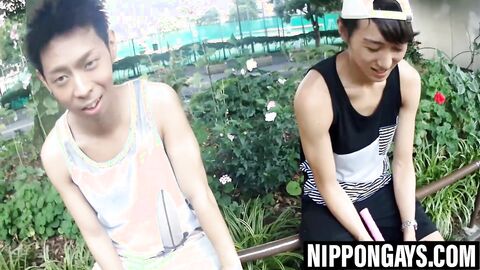 Japanese twinks fuck so hard the bedframe breaks