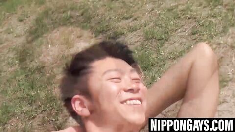 Innocent Asian twink's hole stuffed with cock and toys