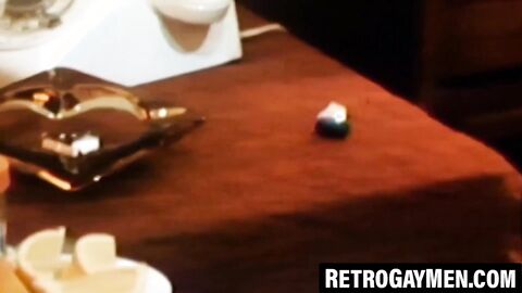 Hot dude double penetrated by vintage anal bandits