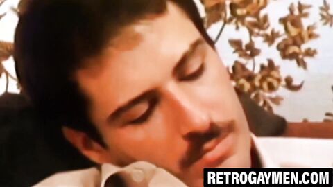 Hot dude double penetrated by vintage anal bandits