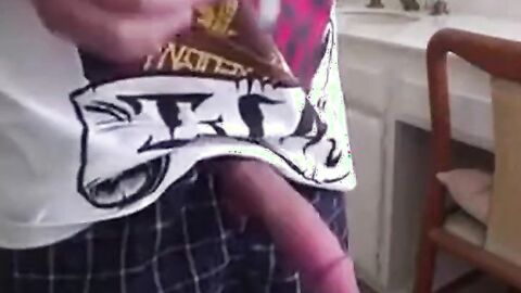 Skinny Twink's Mess-Free Condom Wank