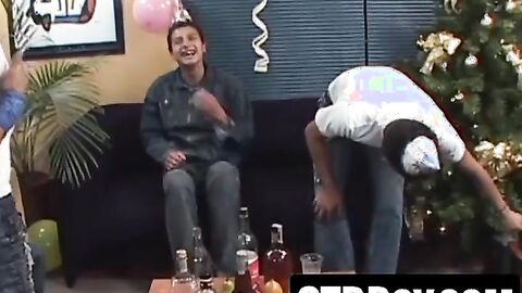 Latino twink party turns into hardcore ass fucking
