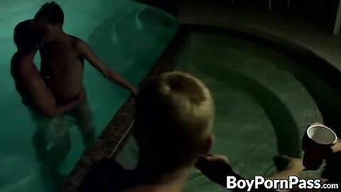 Sexy bid dick Colby and Ryan ass licking session with jizz