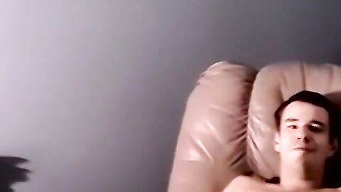 JoeSchmoeXXX.com - Amateur gay strokes lubed cock to explosive climax
