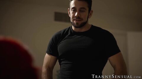 Redhead TS stepmom Foxxy and I have bonding together through bareback sesh