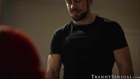 Redhead TS stepmom Foxxy and I have bonding together through bareback sesh