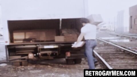 Classic gay man spreads for incredible anal pounding