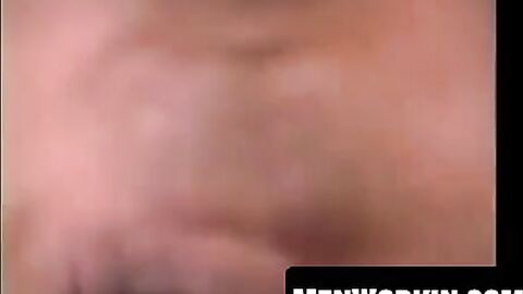 Sexy bum driller pulls his cock out and strokes