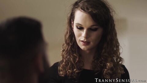 TS Nicole Knight covered in creamy cum after seducing Dominic Pacifico