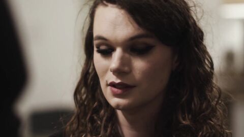 TS Nicole Knight covered in creamy cum after seducing Dominic Pacifico