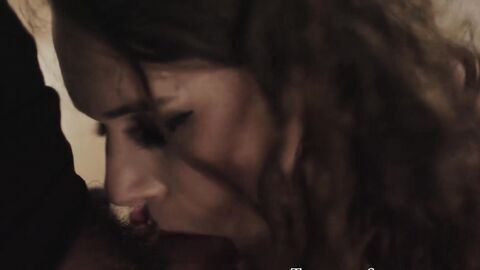 TS Nicole Knight covered in creamy cum after seducing Dominic Pacifico