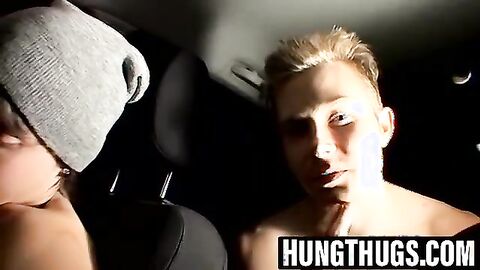 Billy and Blinx jerk off in the back of a moving car