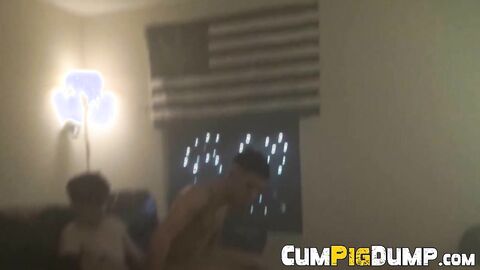 Horny men ass pounds their newbie cum pig slut