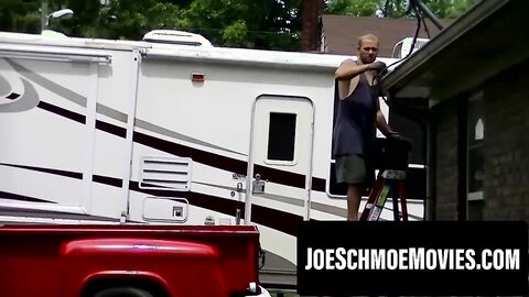 Billy Bob strokes then blasts a load on the crusty gym mat