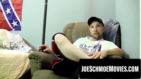 Badass unloads cum artillery during aggressive tabletop jerk