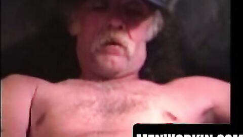 Old grey haired man still got it and shows off