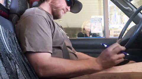 Hands-Free Public Cum: Daddy's Bank Adventure