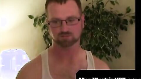MenWorkinXXX.com - Hairy stud strokes his massive dick and shoots thick loads of cum