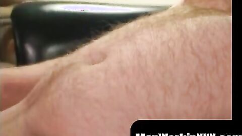MenWorkinXXX.com - Hairy stud strokes his massive dick and shoots thick loads of cum