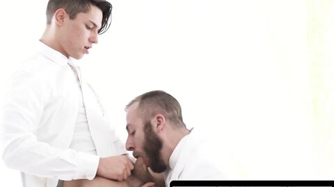 SayUncleNetwork.com - Cum eating Mormon daddy deepthroats sweet young cock and swallo