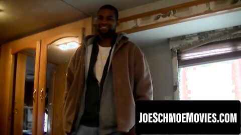 Straight dude ignores TV as Joe deepthroats his nuts