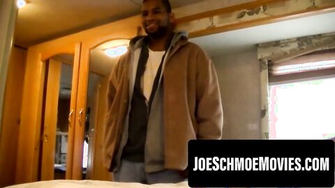 Straight dude ignores TV as Joe deepthroats his nuts