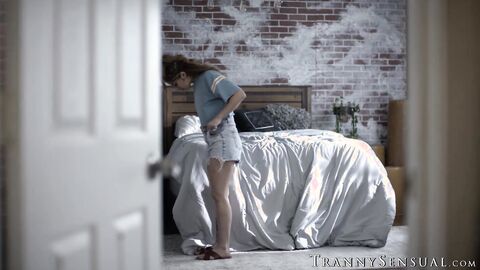 Sweet lady Vanessa Vega getting rammed in the vag by TS blonde Lucy Hart