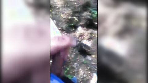 Exhibitionist Flashes Homeless Guy and Gets Handjob Outdoors