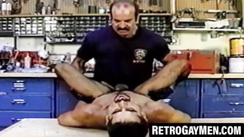 Hung retro cop plows horny bottom pirates ass deep