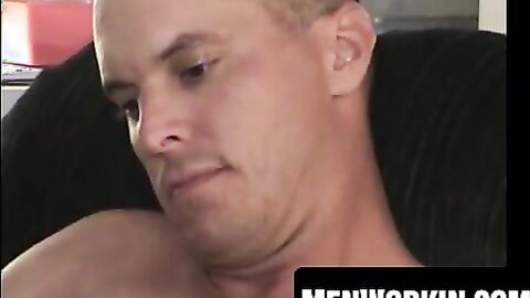 Ugly soldier plays with his fat hairy prick solo