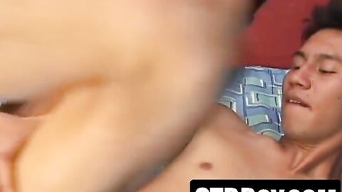 Latino twink takes bare cock after sixty nine action