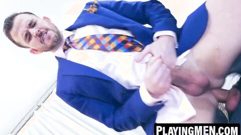 PlayingMen.com - Franky Fox and Charlie Cherry's fingering and ass pumping