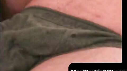 MenWorkinXXX.com - Horny gay amateur strokes himself solo into a cum explosion