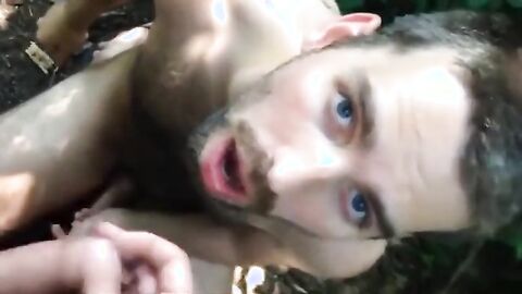 Outdoor Bukkake Fun with Horny Cum-Loving Stud