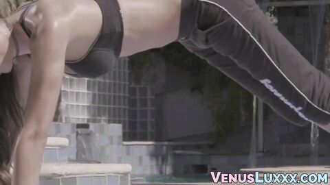 Asian TS Venus is passionate about her yoga workouts