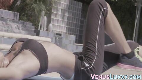 Asian TS Venus is passionate about her yoga workouts